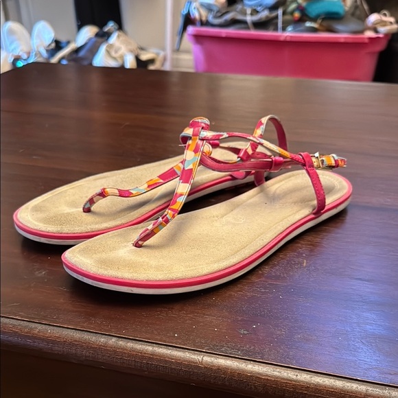 Clarks colorful thong women’s sandals size 11 - Picture 1 of 5